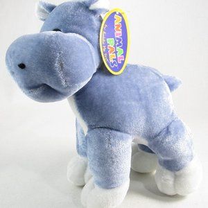 NOS Kellytoy Animal Pals by Kuddle Me Toys 8" Gray Plush Dog